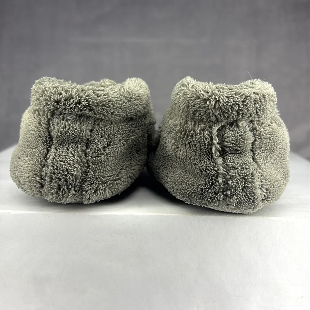 UGG Bixbee Baby Booties Gray Fleece Soft Sole Size 2/3 Infant Machine Washable